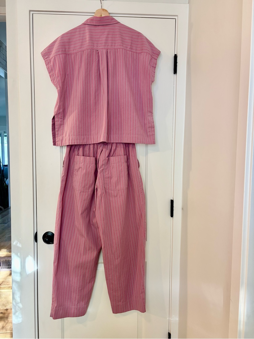 Pistola Lara Top Viv Pant Set Aperitivo Stripe Pink Vacation Lounge Resort S - Picture 3 of 11